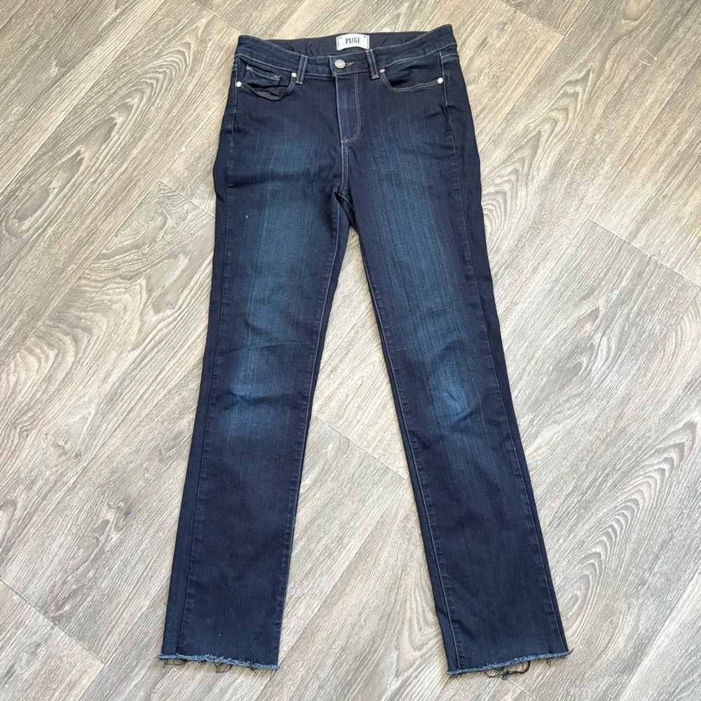 Paige denim hoxton straight dark wash jeans